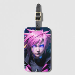 Dystopian Cyberpunk Sci-Fi Future Street Punk 01 D Luggage Tag