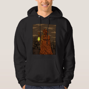 Dystopian drawing of a plague doctor hoodie