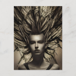 Dystopian Ethereal Surreal Abstract Woman Postcard