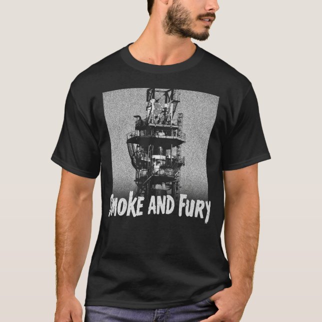 Dystopian Rock Black Nuclear T-Shirt (Front)