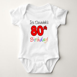 Dziadek's 80th Birthday Baby Bodysuit
