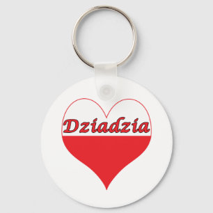 Dziadzia Polish Heart Keychain