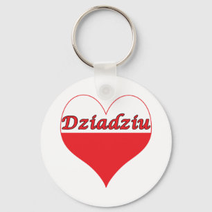 Dziadziu Polish Heart Keychain
