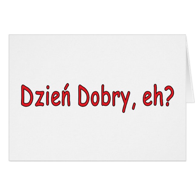 Dzien Dobry, hein ? (Devant horizontal)
