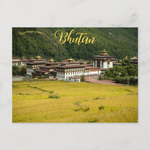 Dzong Monastery in Bhutan Postcard