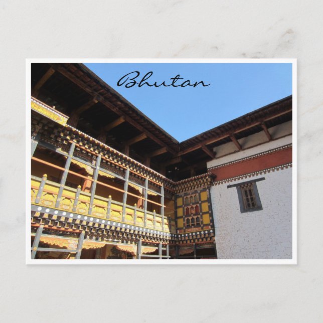 dzong roof paro postcard (Front)