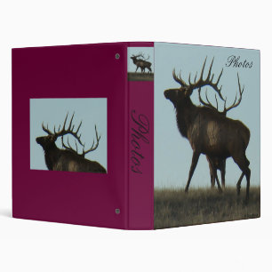 E10 Bull Elk Silhouette Horns in the Horizon Binder