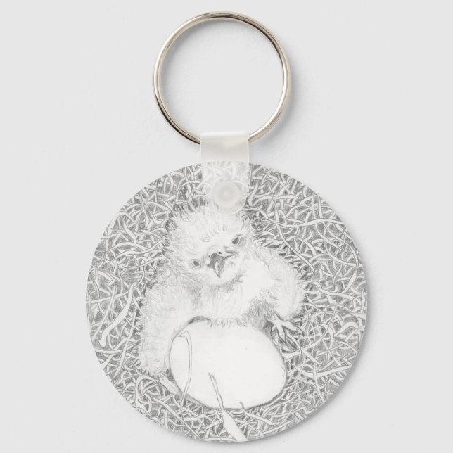 E14 SPREAD THE WORD PROTECT WILDLIFE BABY EAGLET KEYCHAIN (Front)