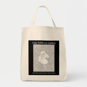 E14 SPREAD THE WORD PROTECT WILDLIFE DESTINY TOTE BAG