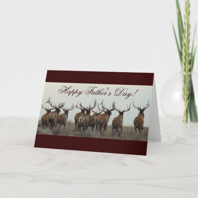 E17 Bull Elk Running Card (Front)