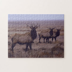 E19 Bull Elk Double Drop Tines Jigsaw Puzzle