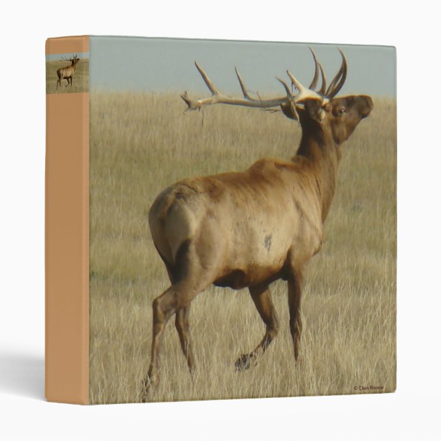 E35 Bull Elk Grass in Horns Binder (Front/Spine)