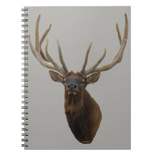 E48 Bull Elk Head in Velvet Notebook