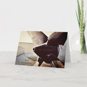 E-2 Hawkeye Propeller Military Airplane Birthday Card