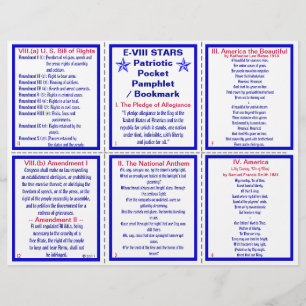 E-8** Brochure Patriotique / Signet