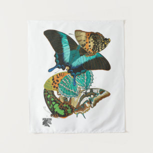 E.A. Séguy Vintage Butterflies Illustration Tapestry