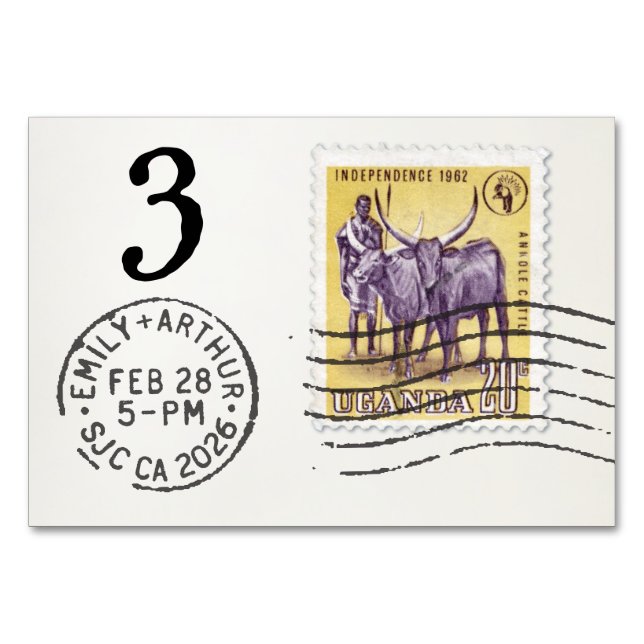 E&A Wedding Reception Table Card 3 Uganda (Back)