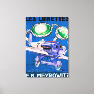E.B. Meyrowitz Flying Goggles Advertisement Canvas Print