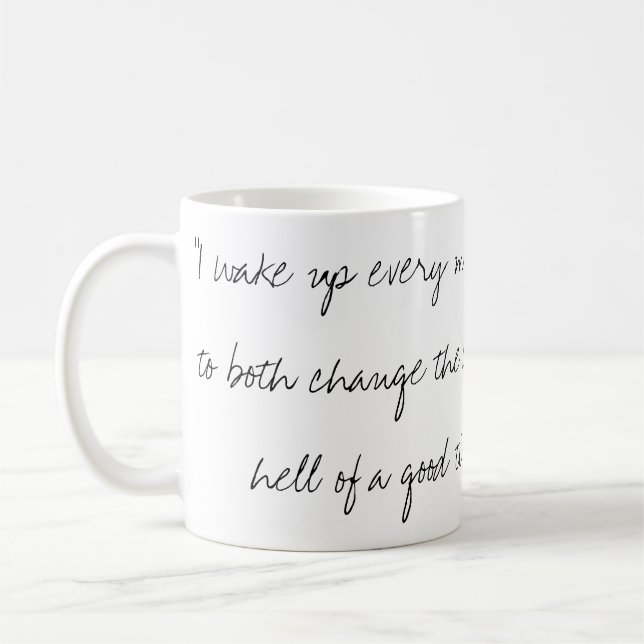 E.B. Tasse manuscrite blanche de citation (Gauche)