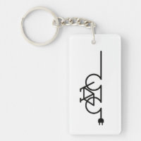 E bicycle charging point loader symbol. Acculader
