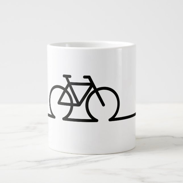 E bicycle charging point loader symbol. Acculader Large Coffee Mug (Front)
