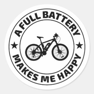 E-Bike Electric-Bike E-Cyclist Bicycling  Classic Round Sticker