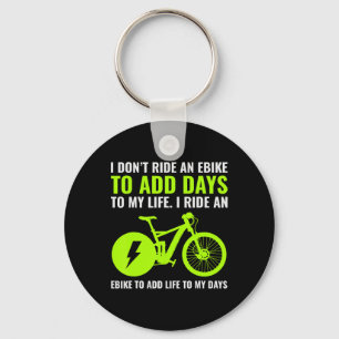 E-bike Electric-bike E-cyclist Bicycling Rider Bic Keychain