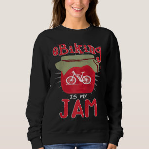E Biker E Biking Jam Quote E Bike Raglan Sweatshirt