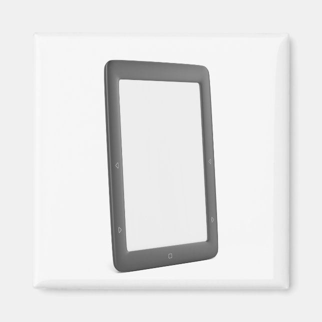 E-book reader on white magnet (Front)