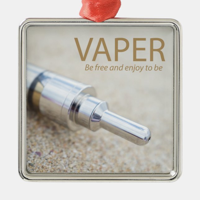 E-cig and vaping metal ornament (Front)