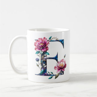 E Coffee Mug – Floral Design for Gifting