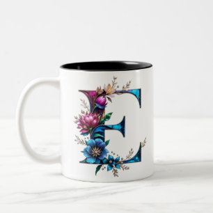 E Coffee Mug – Floral Design for Gifting