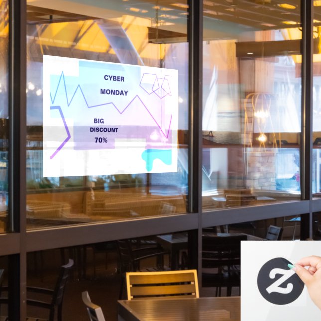 E-commerce Cyber Monday Deal Window Cling (Restaurant Window)