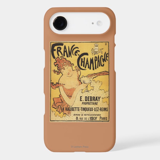 E. Debray Champagne Advertisement Poster Case-Mate iPhone Case (Back)