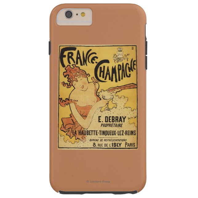 E. Debray Champagne Advertisement Poster Case-Mate iPhone Case (Back)