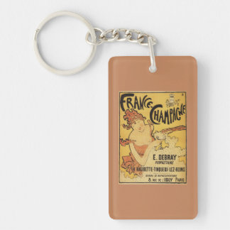 E. Debray Champagne Advertisement Poster Keychain