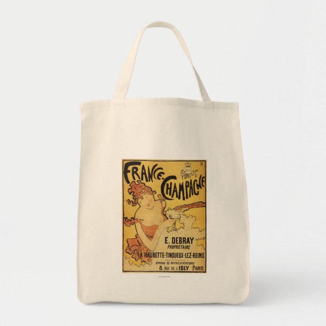 E. Debray Champagne Advertisement Poster Tote Bag (Front)