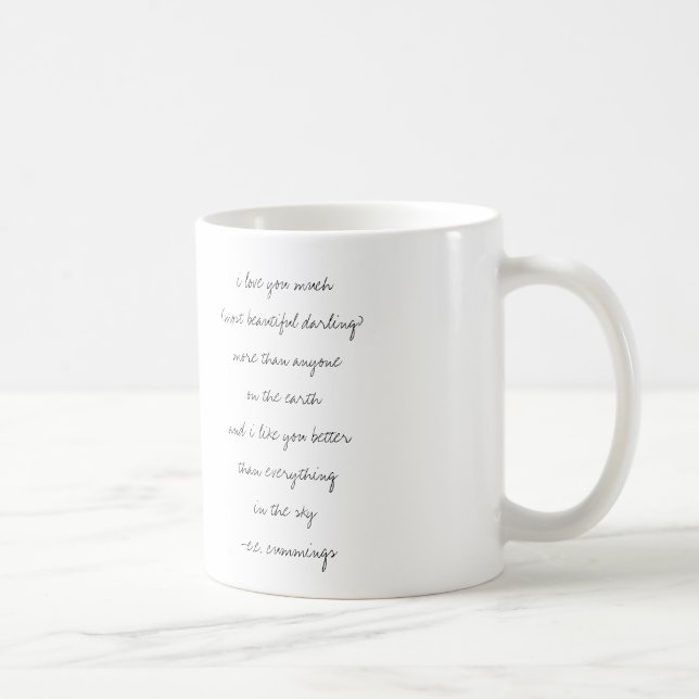 e.e. tasse de citation de cummings (Droite)