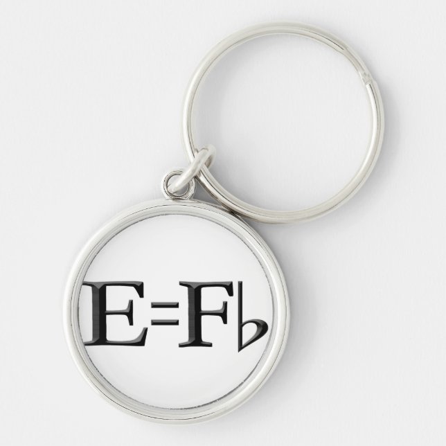 e=f flat kechain keychain (Front)