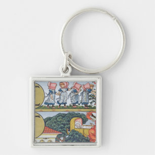 E-F,from an Alphabet based on Nursery Rhymes Keychain