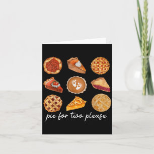 E For Two Please Thanksgiving Fall Pregnancy Annou Card