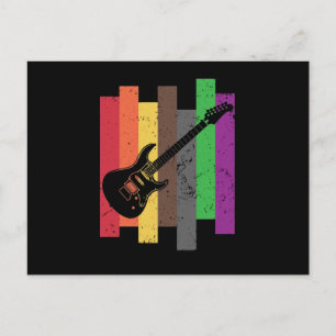 E-Gitarre Bunt Postcard