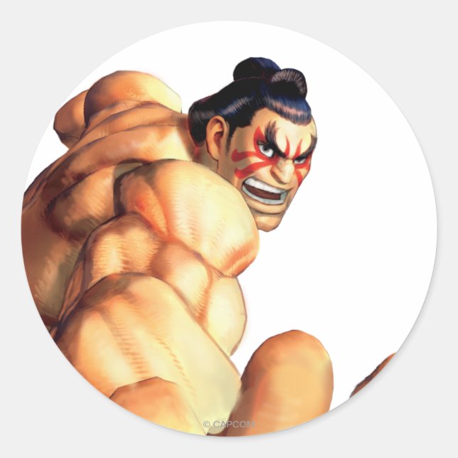 E. Honda Side Stance Classic Round Sticker (Front)