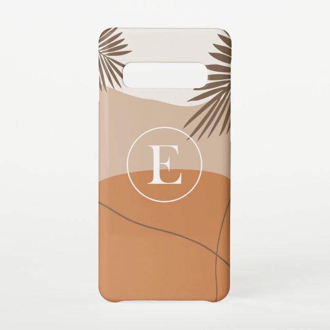E - Initial Monogram Letter E Abstract Design Samsung Galaxy Case (Back)