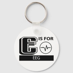 E Is For EEG Keychain