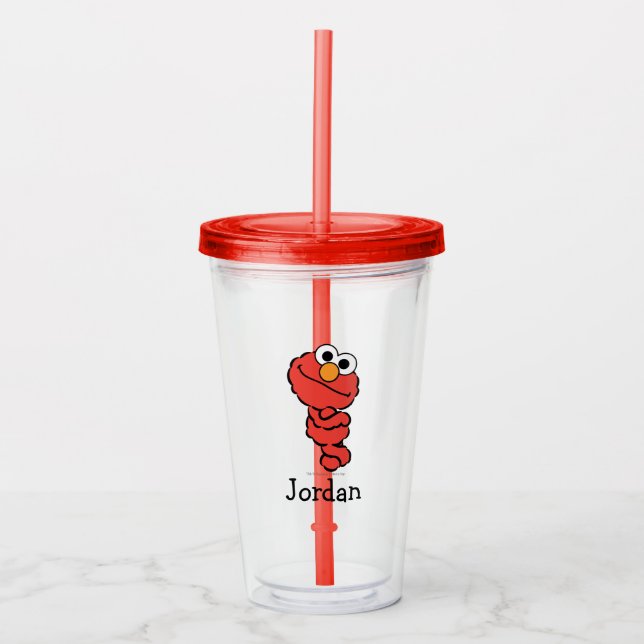 E is for Elmo | Add Your Name Acrylic Tumbler (Front)