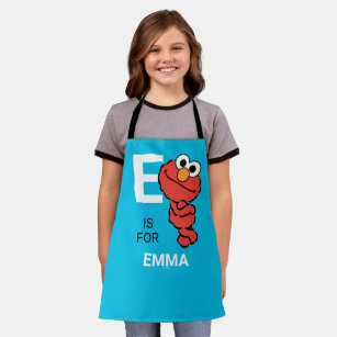 E is for Elmo   Add Your Name Apron