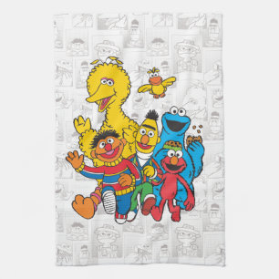 E is for Elmo   Add Your Name Kitchen Towel