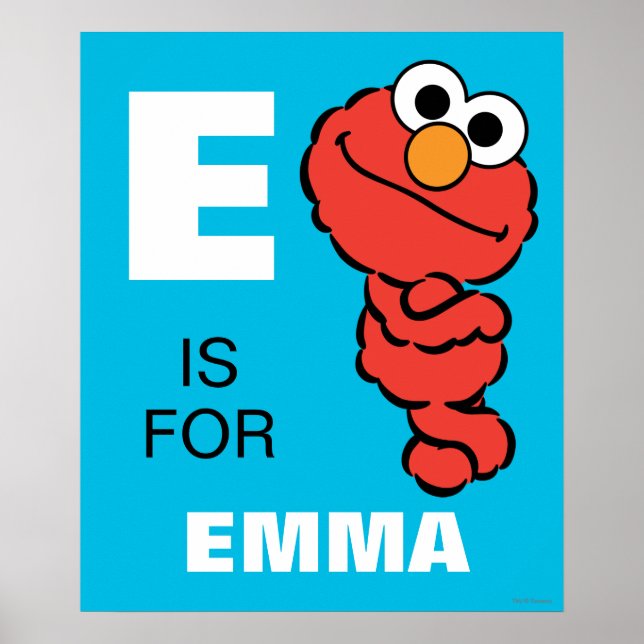 E is for Elmo | Add Your Name Poster (Front)
