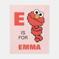 E is for Elmo | Pink - Add Your Name
